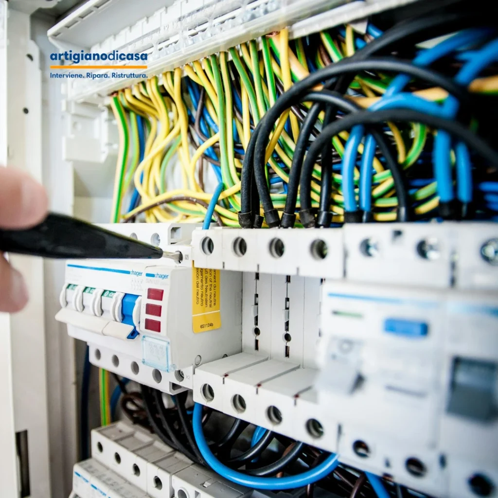 Foto che mostra un nuovo impianto elettrico a Bologna